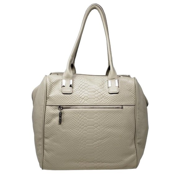 Celine Dion Elegy Snake Embossed Leather Satchel - Picture 3 of 7